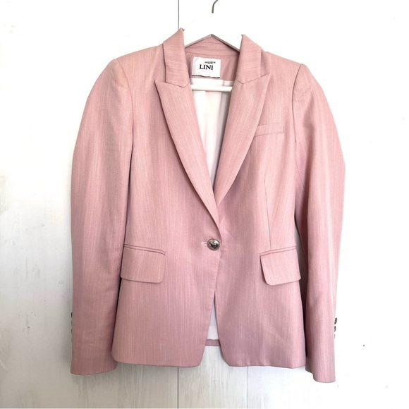 LINI Soft Pink Lined Blazer •0. NWOT - Picture 2 of 13
